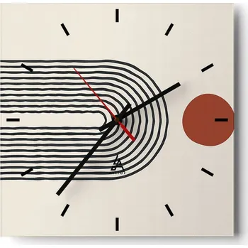 Hodiny Velké nástěnné hodiny 40x40 Abstrakce Skleněné tiché hodiny