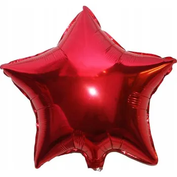 Balónek Fóliový balónek HVĚZDA červená hvězdička helium 45 cm