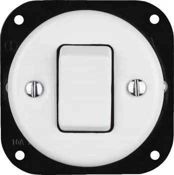 vypínač Keramický křížový vypínač pod omítku retro styl PRL