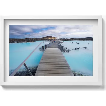 Obraz Dekorativní nástěnný obraz s rámem a grafikou loft - Islandská atrakce, 60x40 cm