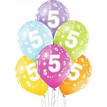 Balónek Sada balónků Belbal 6. narozeniny vícebarevná