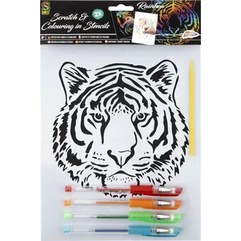 kreativní sada Grafix Kreativní stírací obrázek Tygr pro děti