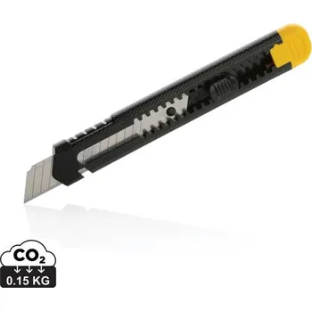 Pracovní nůž Plnitelný odlamovací nůž z RCS recykl. plastu - Žlutá, Firemní dárkové předměty s vlastním potiskem