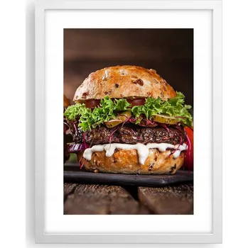 Obraz Obraz plakát v bílém rámu do obýváku 30x40 gastronomie plakáty na zeď