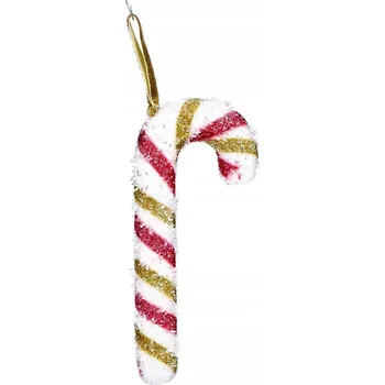 Vánoční dekorace Ozdoba na vánoční stromeček LÍZÁTKO CUKROVÁ HŮL 17 cm