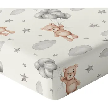 Prostěradlo Prostěradlo s gumou Cztery Słonie 120x60 cm vícebarevné 100% bavlna