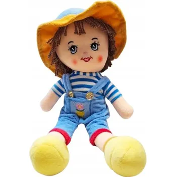 Panenka HADŘOVÁ PANENKA CHLAPEC V KLOBOUKU S KVĚTINOU 36CM E2258 EMAJ