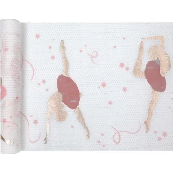 Prostěradlo Běžec na stůl odstíny růžové 300 x 30 cm