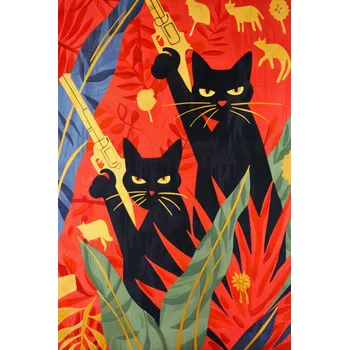 Plakát Plakát Džungle v Nočních Odstínech bez rámu 61 x 91,5 cm