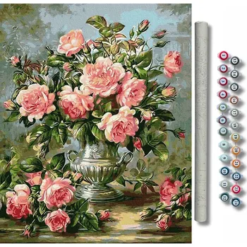 Obraz Obrázek k vymalování podle čísel Artnapi Kytice Růží 40x50 cm bez rámu