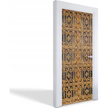 Fototapeta Dekorativní samolepka na dveře, skříň, nábytek - Vyřezávané dřevěné dveře 85x205 cm