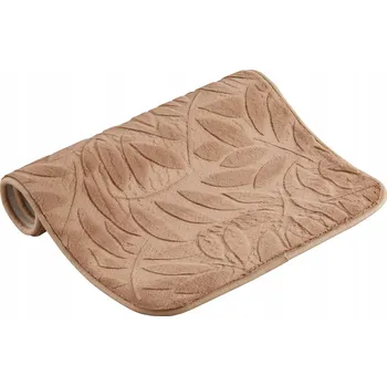 Koupelnová předložka KOUPELNOVÁ PŘEDLOŽKA BÉŽOVÁ PROTISKLUZOVÁ MĚKKÁ 3D PRATELNÁ 50x80 CM