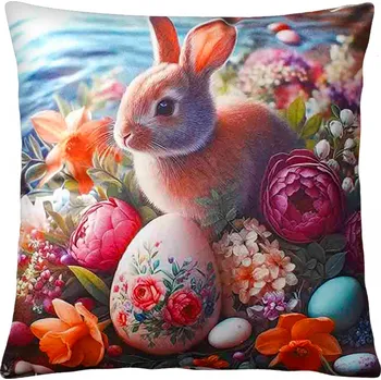 Polštář Velikonoční polštář EASTER BUNNY NEW 40x40 cm Mybesthome Varianta: Povlak na polštář s výplní, 40x40 cm