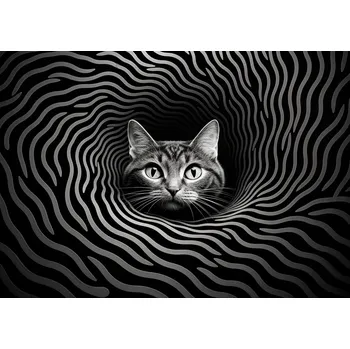 Plakát Plakát Hypnotizující kočičí pohled bez rámu 29,7 x 21 cm