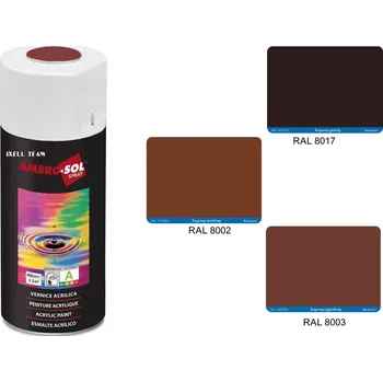 Barva ve spreji AKRYLOVÝ LAK ve spreji HNĚDÝ lesk AMBROSOL 1233