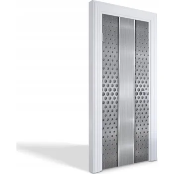 Fototapeta Ozdobná dekorativní fólie na dveře, nábytek, skříň - Šedá textura 75x205 cm