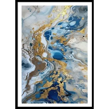 Obraz OBRAZ PLAKÁT V RÁMU 73x53cm abstrakce akvarely barvy abstrakt barva P2424