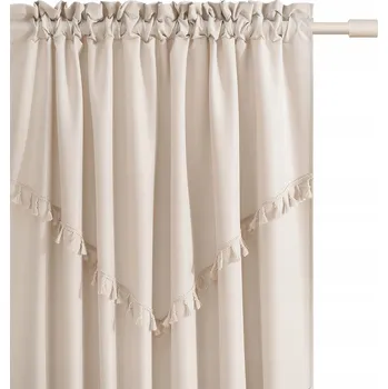 Obraz Závěsy hotové do obýváku na pásce žabky tunel Chloe 140x260 béžová světlá