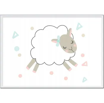 Obraz OBRAZ PLAKÁT V RÁMU 33x43 cm Ovečka PD204