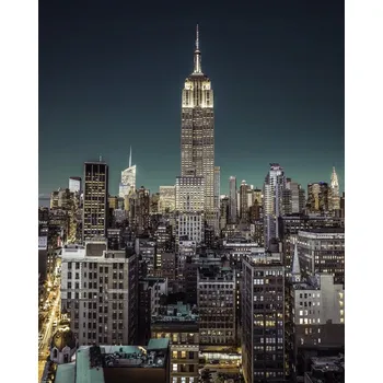 Obraz Plakát Empire State Building s panoramatem New Yorku bez rámu 40 x 50 cm
