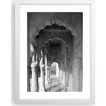Obraz Obraz plakát v bílém rámu do obýváku 30x40 oblouky foto plakáty na zeď