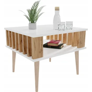 Konferenční stolek Konferenční stolek Malecki Meble obdélníkový 55 x 50 x 45 cm bílý