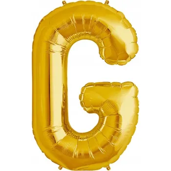 Balónek ZLATÝ BALÓN VE TVARU PÍSMENE 40 CM ZLATÉ PÍSMENO G