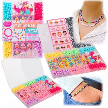 Dětské navlékací korálky Sada korálků pro výrobu šperků DIY