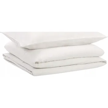 Povlečení Sada povlečení bavlněný satén 135x200 50x80 cm lesklá světle šedá