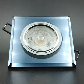 Halogenové stropní svítidlo zapuštěné černé skleněné Led