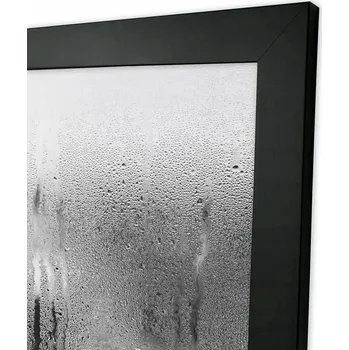 Zrcadlo Zrcadlo v dřevěném rámu KOUPELNOVÉ 80x80 černé