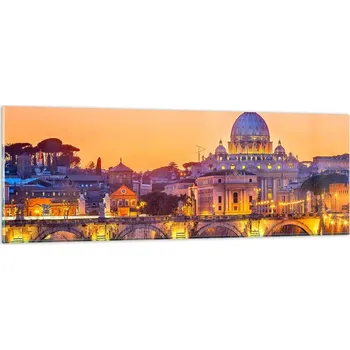 Obraz Obraz na skle do obýváku ložnice 90x30 město foto obrazy na zeď sklo