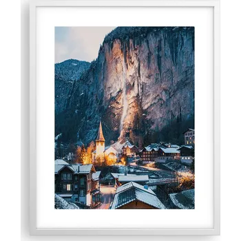 Obraz Obraz plakát v bílém rámu 40x50 krajina, plakáty do obýváku