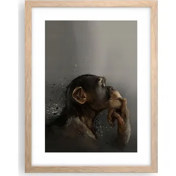 Obraz Obraz plakát v rámu světlý dub do obýváku 30x40 zvířata plakáty na zeď