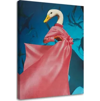 Obraz Obraz na plátně Kachna v růžových šatech 70x100