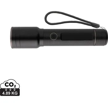 Svítilna Profesionální USB svítilna Gear X z RCS recykl. hliníku, Firemní dárkové předměty s vlastním potiskem