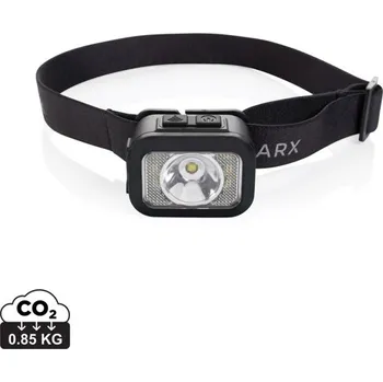 Svítilna Silná čelovka Gear X z RCS recykl. plastu, Firemní dárkové předměty s vlastním potiskem