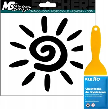 Samolepicí dekorace na vozidlo NÁLEPKA Grafika na auto SPIRÁLNÍ SLUNCE Sun KOKOPELLI 15x14