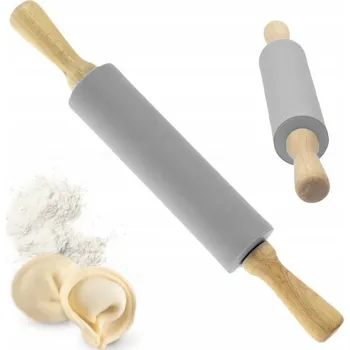Váleček na těsto VÁLEČEK NA TĚSTO KUCHYŇSKÝ SILIKONOVÝ OTOČNÝ