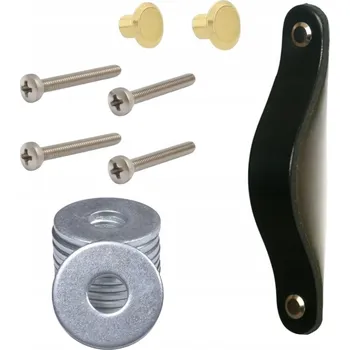 Nábytkové kování KOŽENÁ ÚCHYTKA ÚCHYTKY NÁBYTKOVÁ RUKOJEŤ PREMIUM PRAVÁ KŮŽE 96 MM