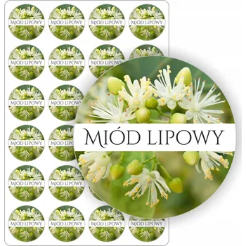 Sklenice Arch samolepicích etiket - nálepky na sklenice s medem - MED LIPOVÝ