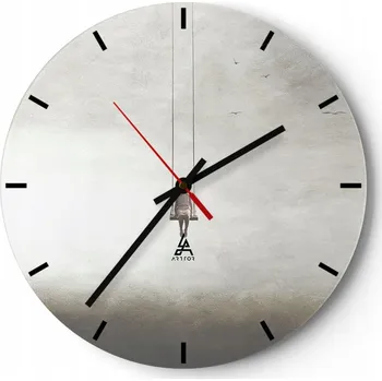 Hodiny Nástěnné hodiny do kuchyně 30x30 Abstrakce Skleněné hodiny do obýváku Tiché