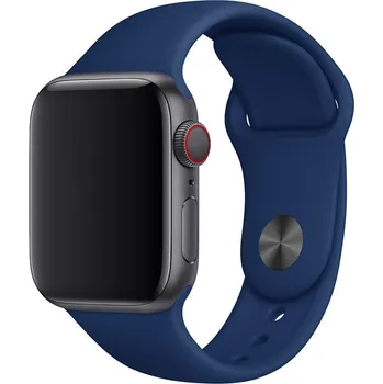 MůjMiBand.cz Základní silikonový řemínek pro Apple Watch 42mm/44mm/45mm/46mm/49mm - velikost S/M Barva: kobaltová modrá