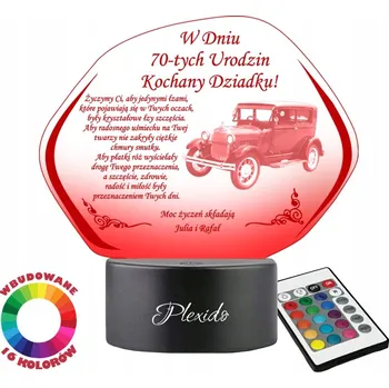 Lampička Plexido vícebarevná Noční lampa