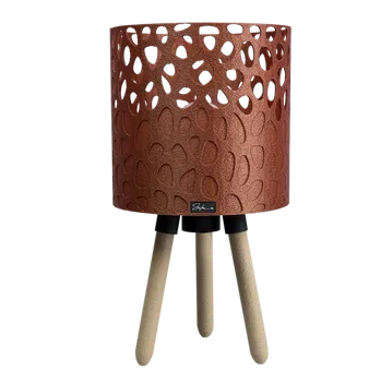 Lampička Sike_cz Stolní Lampa Wooden Berry oranžová / dřevo