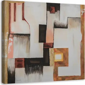 Obraz OBRAZ NA PLÁTNĚ Abstrakce Hnědá Tvar 30x30 cm