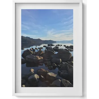 Obraz Dekorativní nástěnný obraz s grafikou Kameny pod zataženou oblohou 50x70 cm