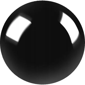 Obraz Keramická dekorativní koule černá lesklá 9 cm ozdobná stojící koule