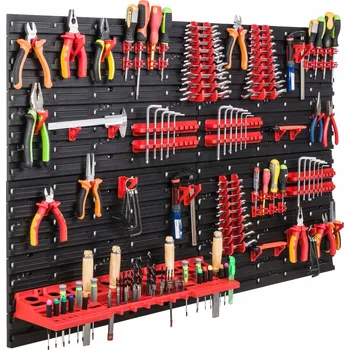 Obraz Nástěnná deska na nářadí SimpleThing černá 115 x 78 cm s příslušenstvím