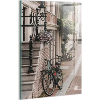 Obraz Skleněný obraz na zeď do kuchyně Kolo ve městě 20x30